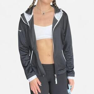 Y2k nike zip up black
